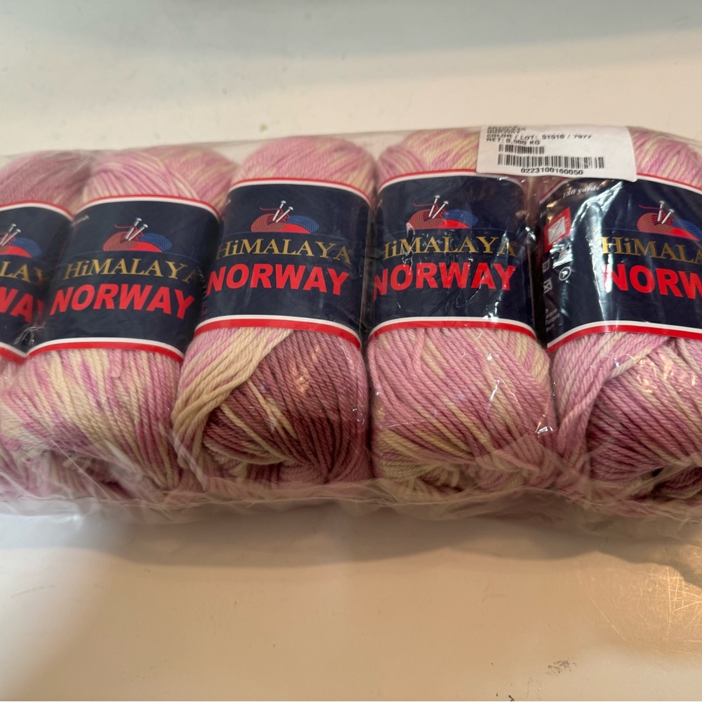 Pink Yarn Bundle. wool Blend. Factory sealed